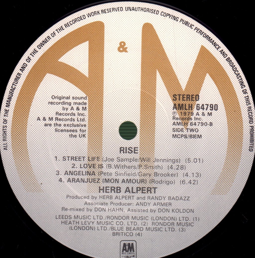 Herb Alpert - Rise - Lp