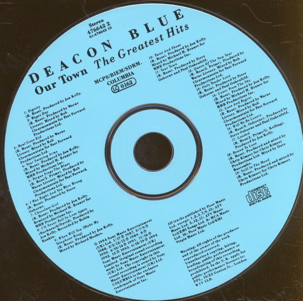 Deacon Blue - Our Town - The Greatest Hits - Cd