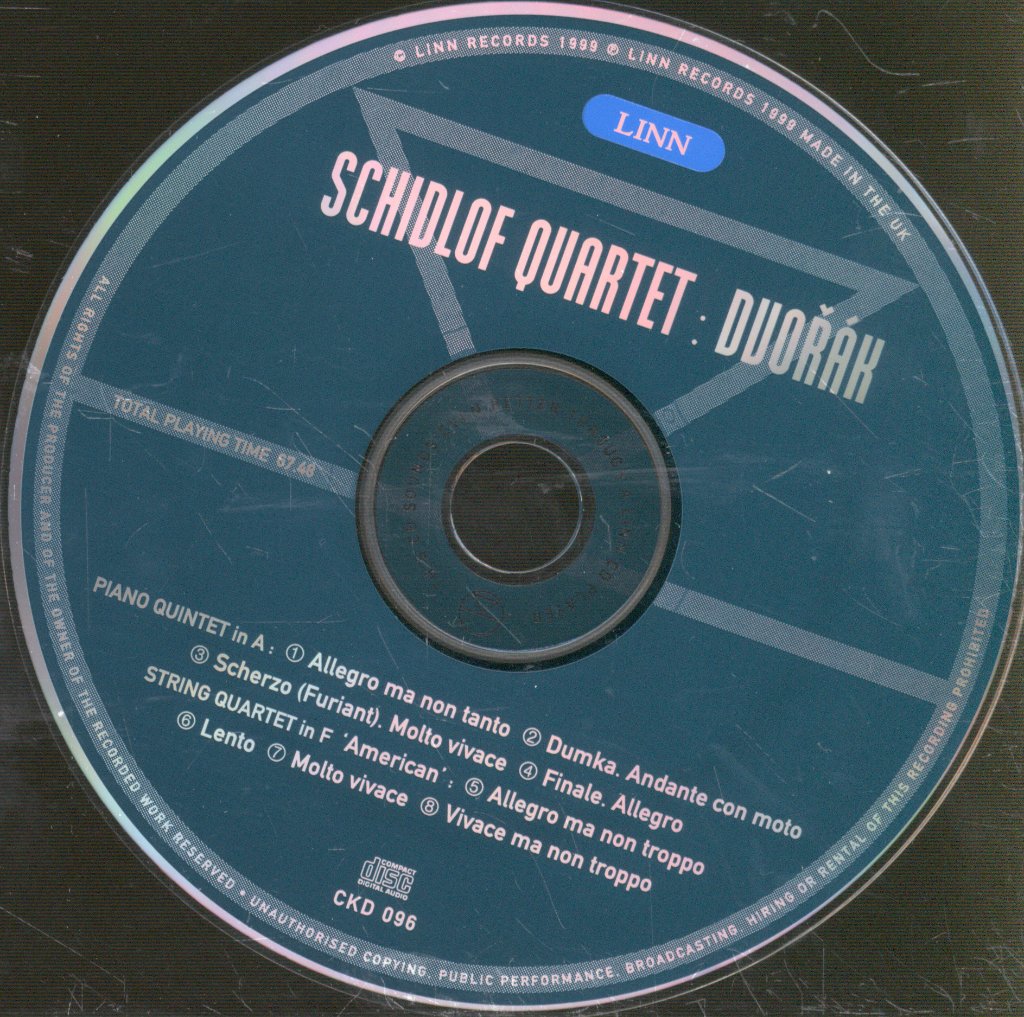 Schidlof Quartet, Martin Roscoe - Dvořák - Piano Qunitet In A / String Quartet In F 'American' - Cd