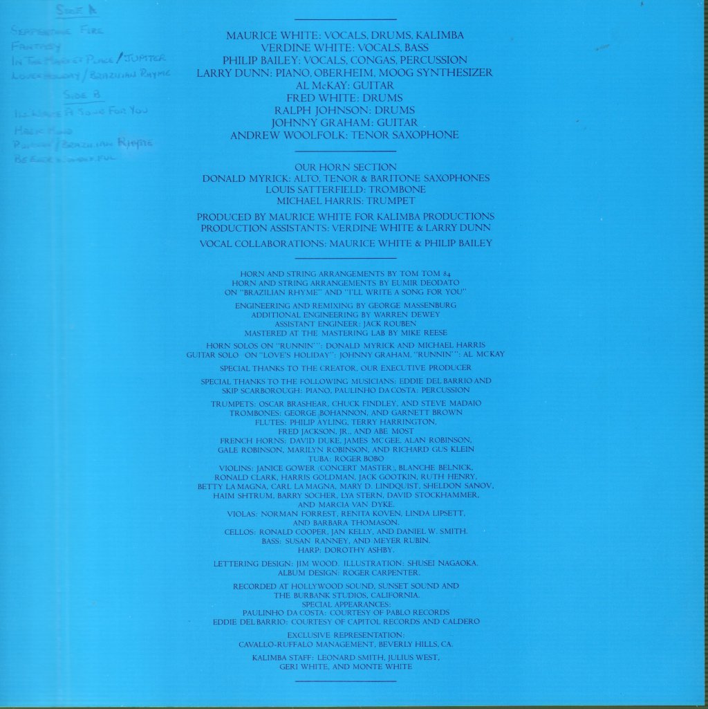 Earth Wind And Fire - All N All - Lp