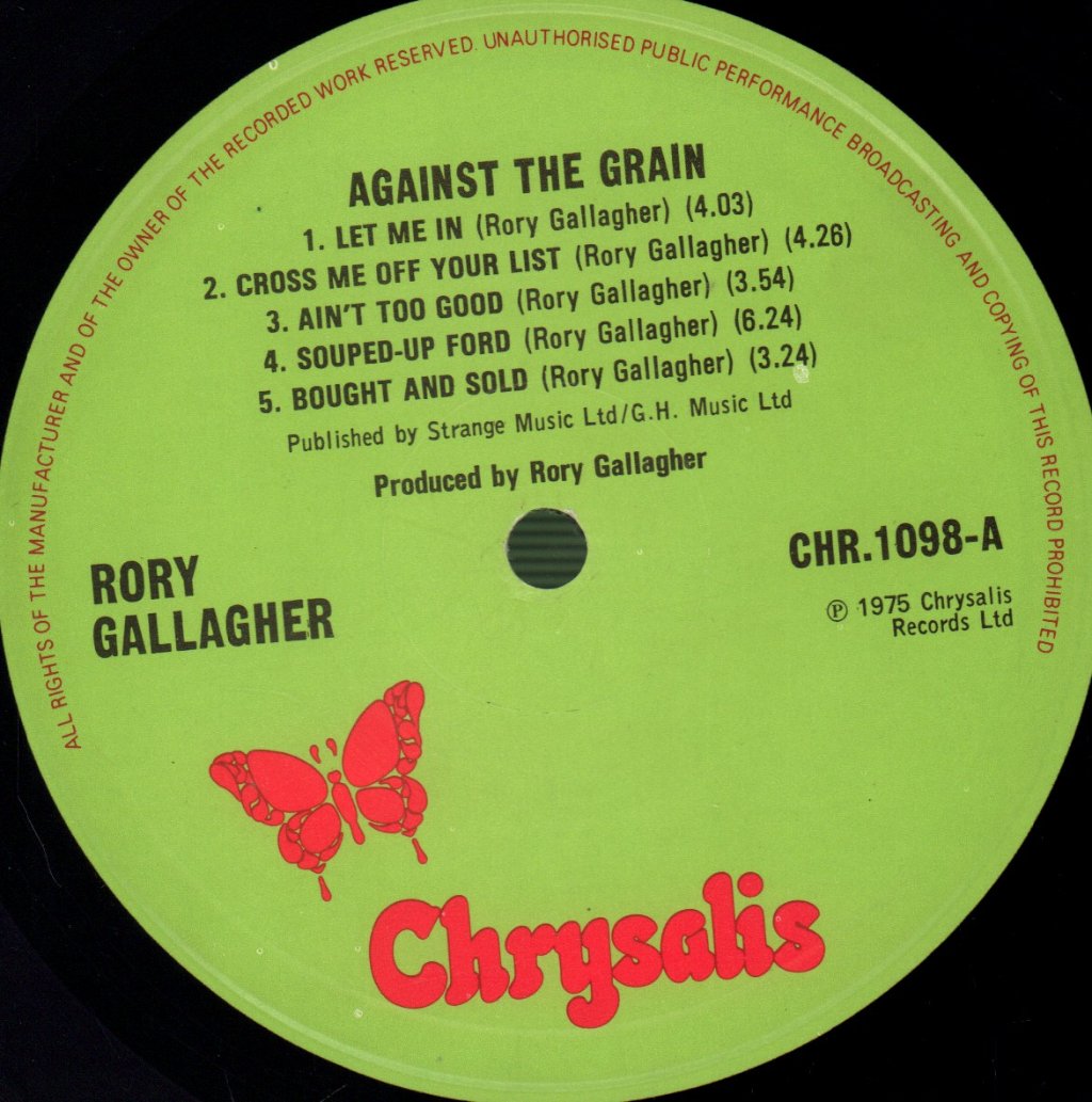 Rory Gallagher - Against The Grain - Lp
