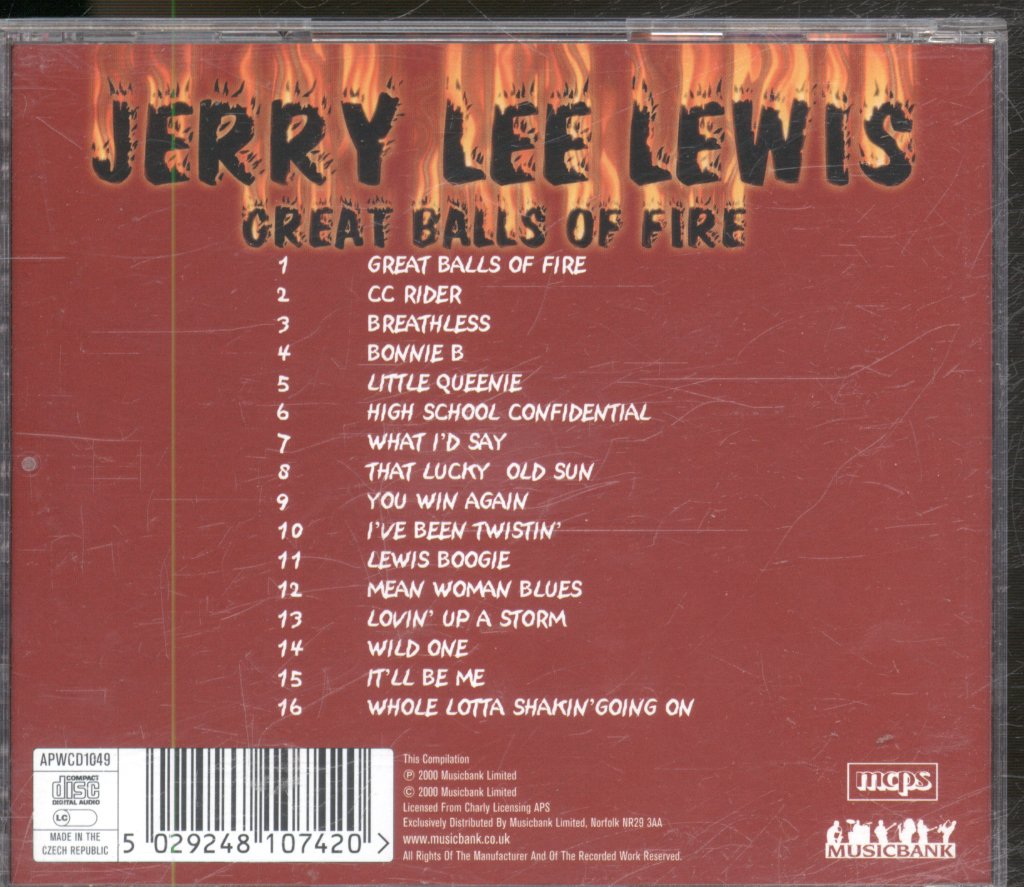 Jerry Lee Lewis - Great Balls Of Fire - Cd