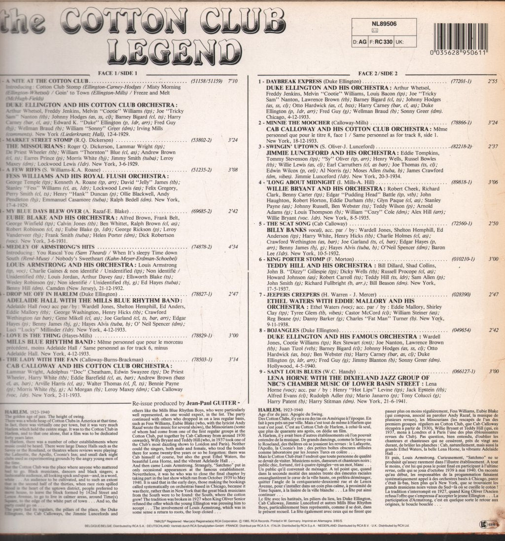 Various Artists - Cotton Club Legend - Lp
