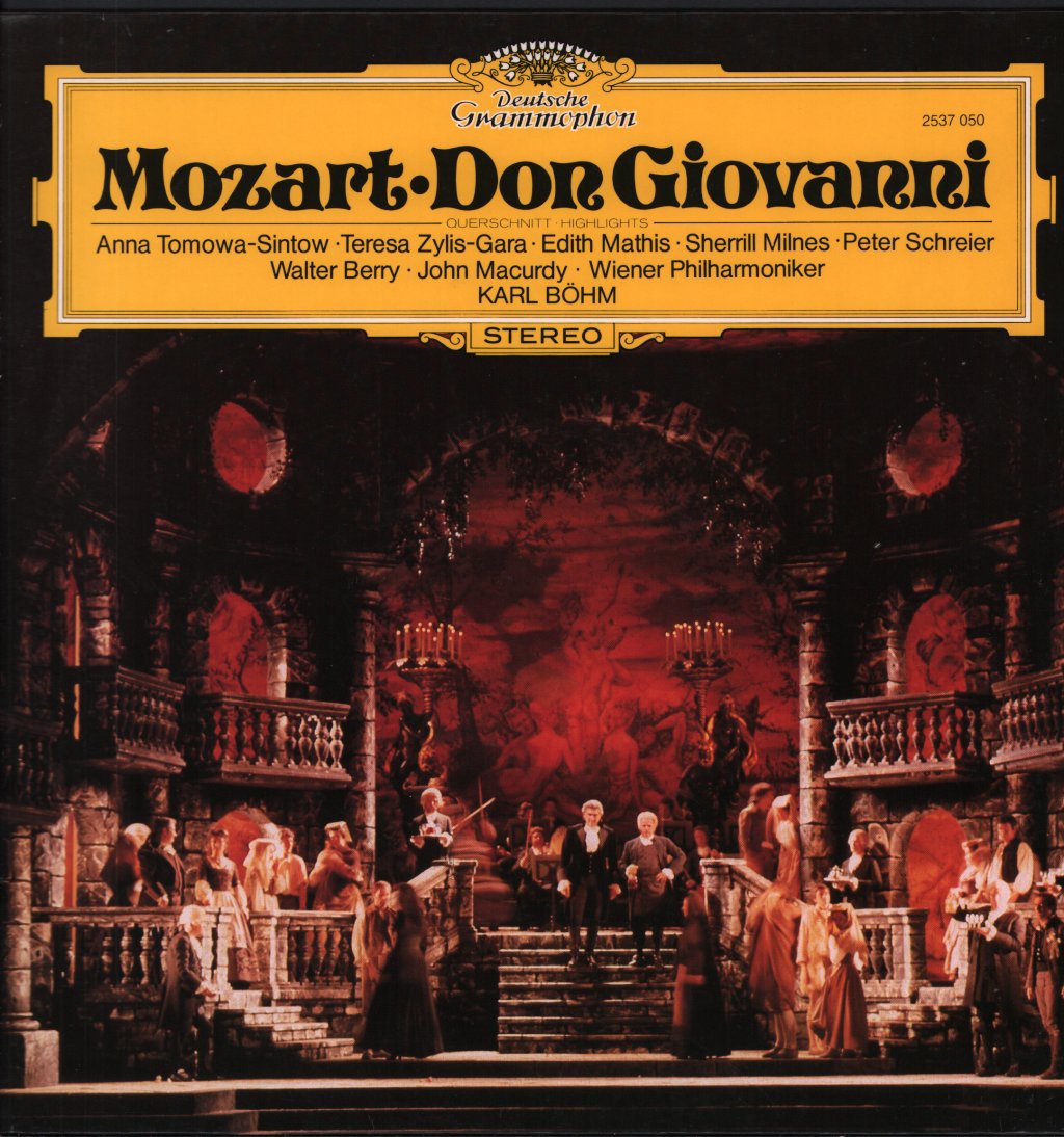 Anna Tomowa-Sintow / Teresa Żylis-Gara / Edith Mathis / Sherrill Milnes / Karl Bohm / Wiener Philharmoniker - Mozart - Don Giovanni Querschnitt / Highlights - Lp