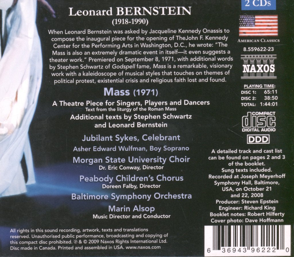Baltimore Symphony Orchestra, Marin Alsop - Bernstein Mass - Double Cd