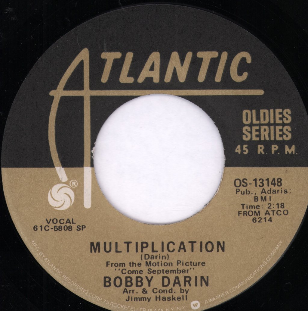 Bobby Darin - Multiplication / Artificial Flowers - 7 Inch