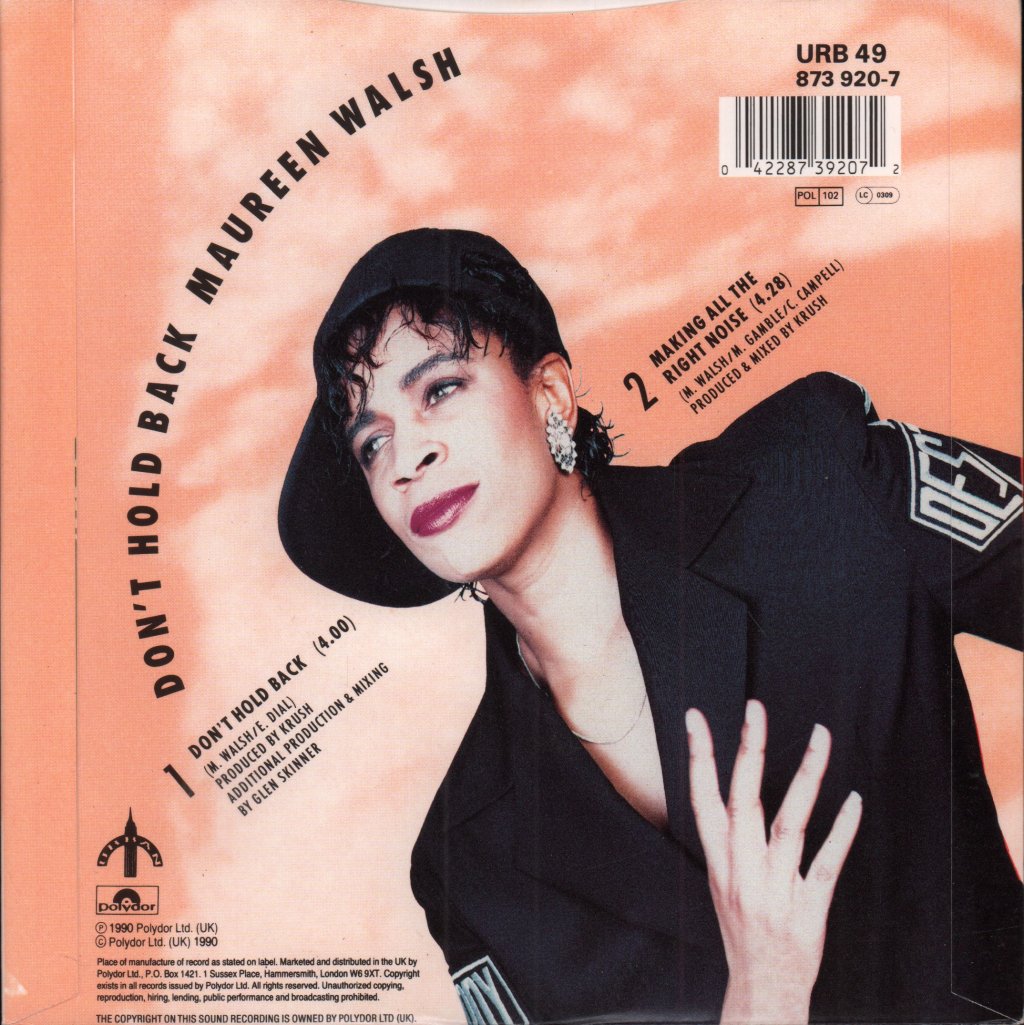Maureen Walsh - Don't Hold Back - 7 Inch