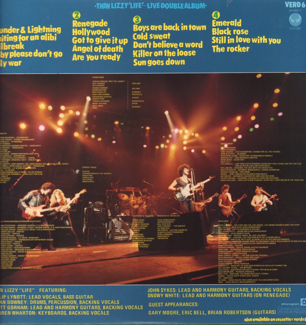 Thin Lizzy - Life Live - Double Lp