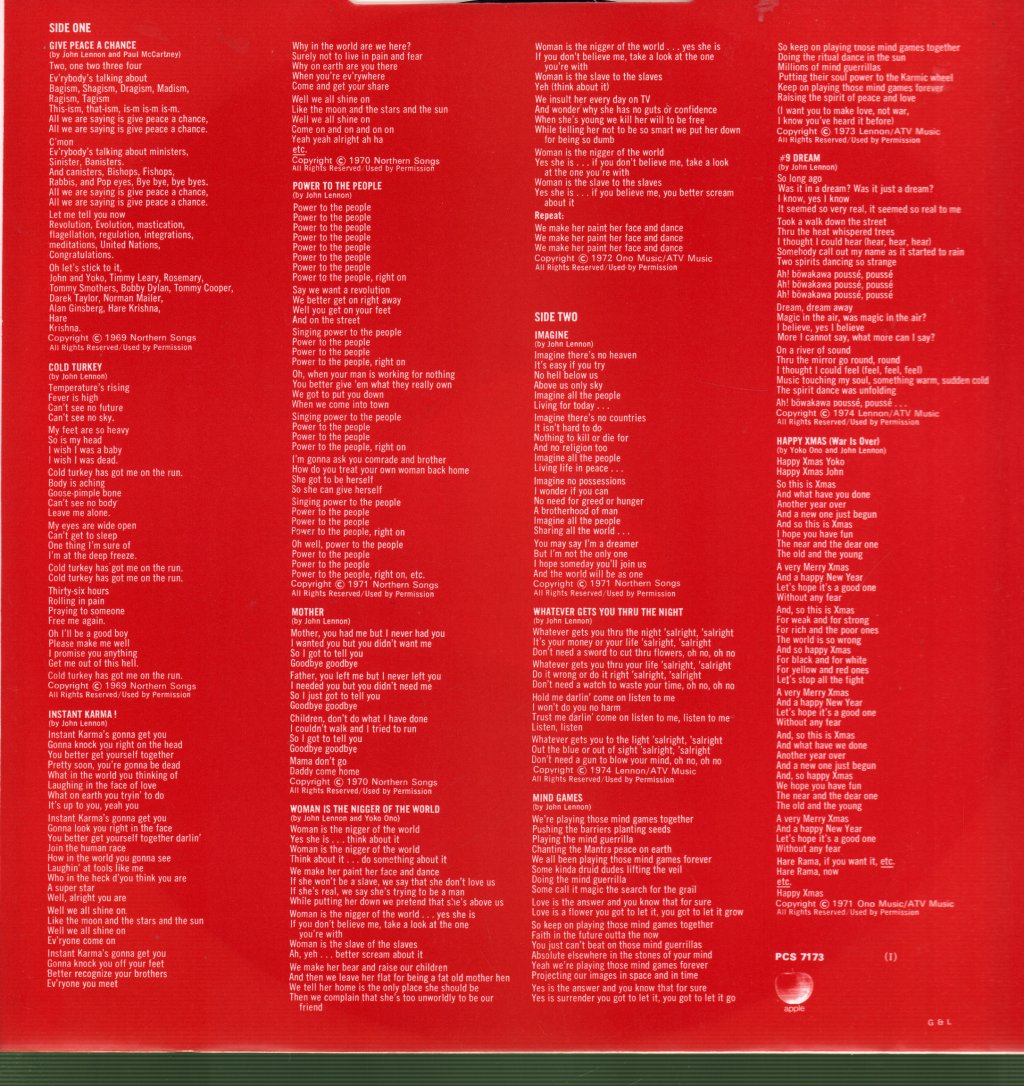 John Lennon - Shaved Fish - Lp