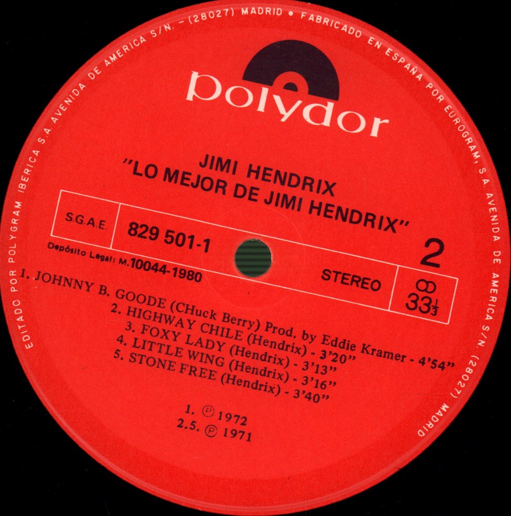 Jimi Hendrix - Lo Mejor De Jimi Hendrix - Lp