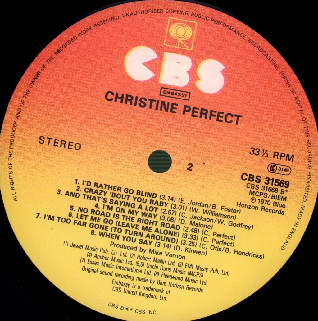 Fleetwood Mac And Christine Perfect - Albatross - Lp