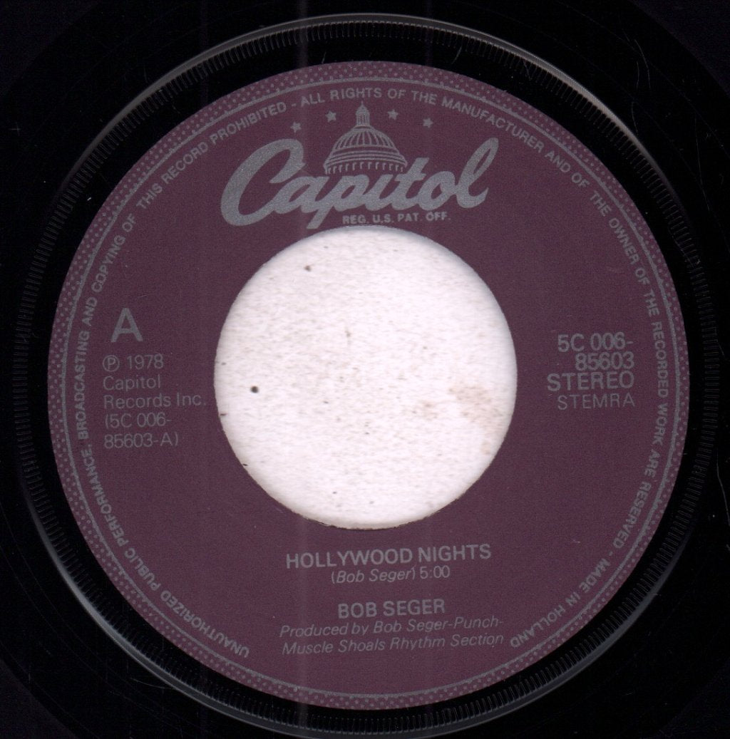 Bob Seger And The Silver Bullet Band - Hollywood Nights - 7 Inch