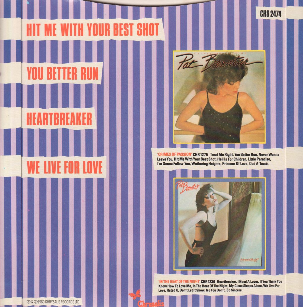 Pat Benatar - Hit Me With Your Best Shot - 7 Inch