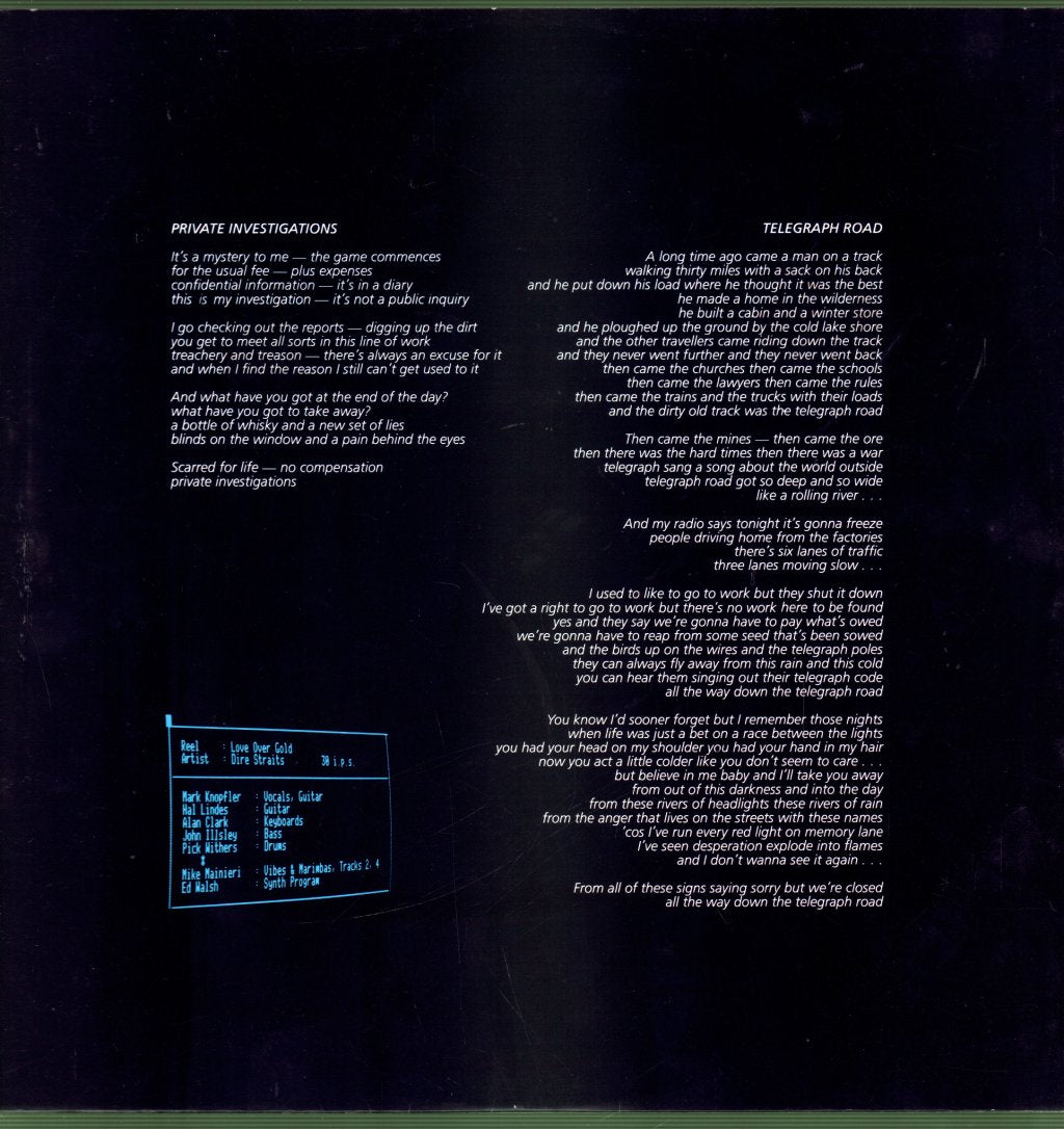Dire Straits - Love Over Gold - Lp