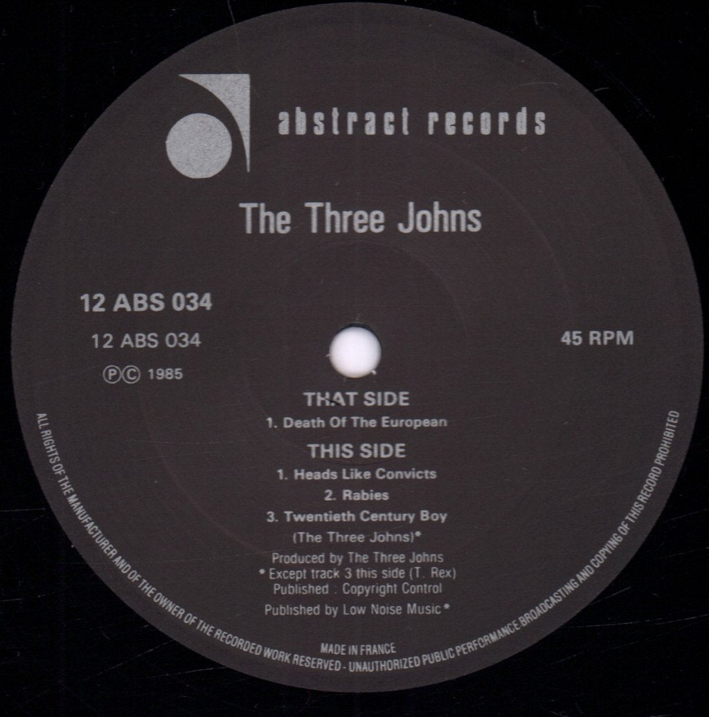 Three Johns - Death Of The European - 12 Inch