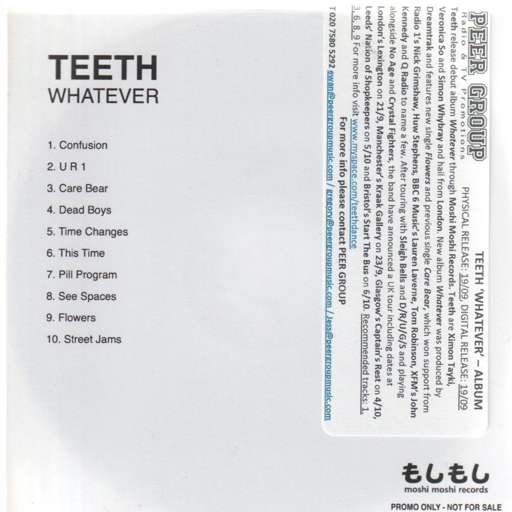 Teeth (Indie) - Whatever - Cdr