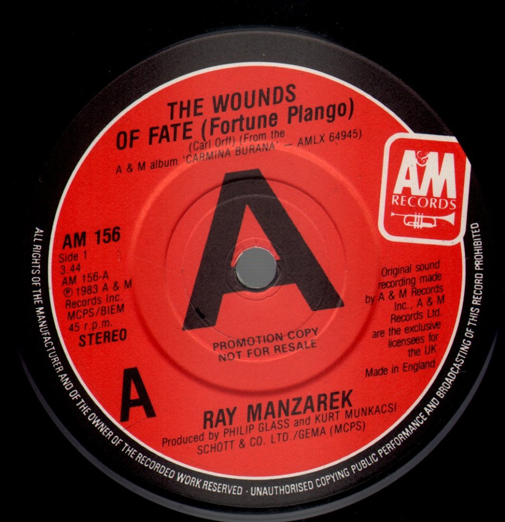 Ray Manzarek - Wounds Of Fate - 7 Inch