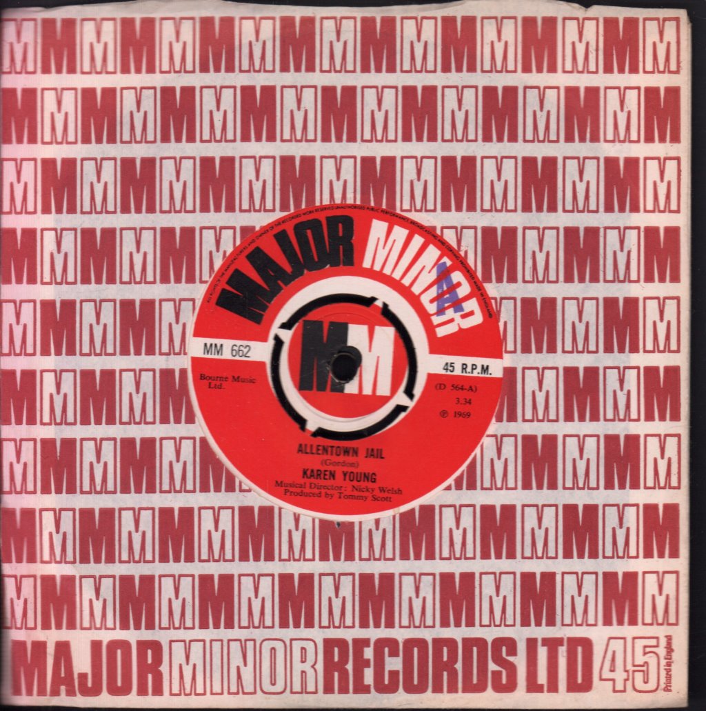 Karen Young (Female Synth Pop) - Allentown Jail - 7 Inch