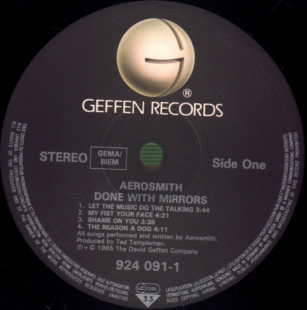 Aerosmith - Done With Mirrors - Lp