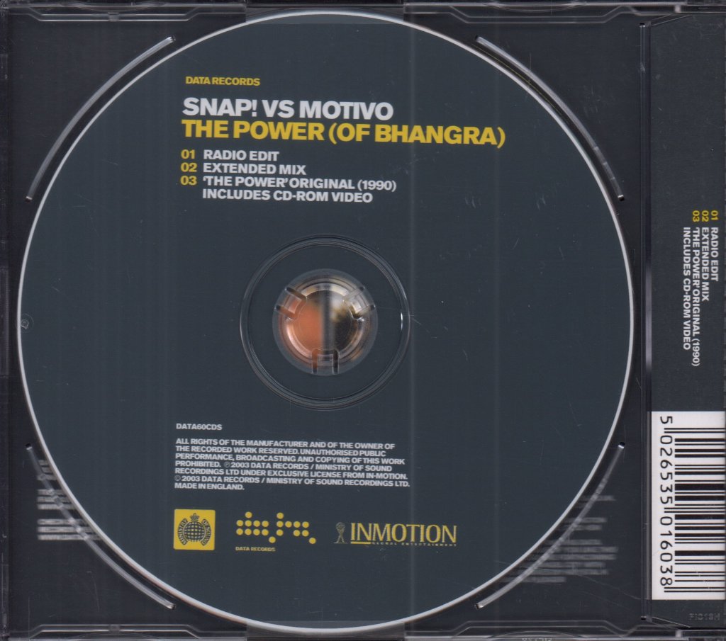 snap vs motivo - Power Of Bhangra - Cd