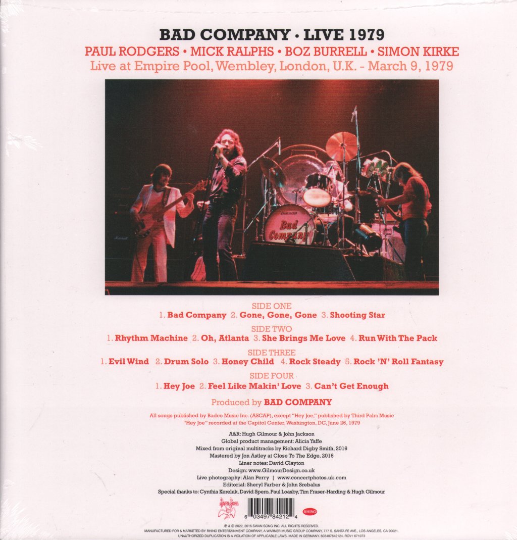 Bad Company - Live 1979 - Double Lp