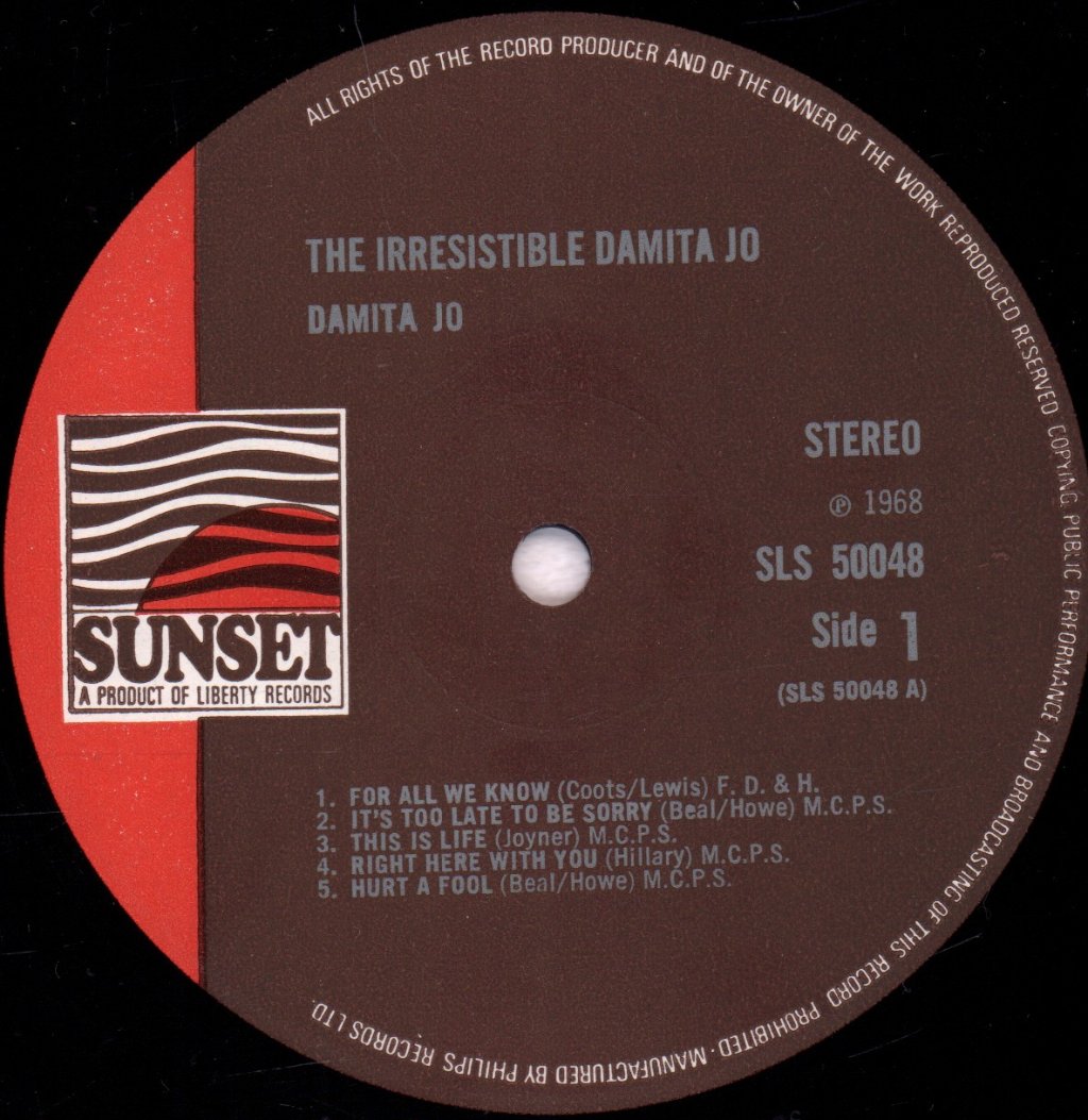 Damita Jo - Irresistible - Lp