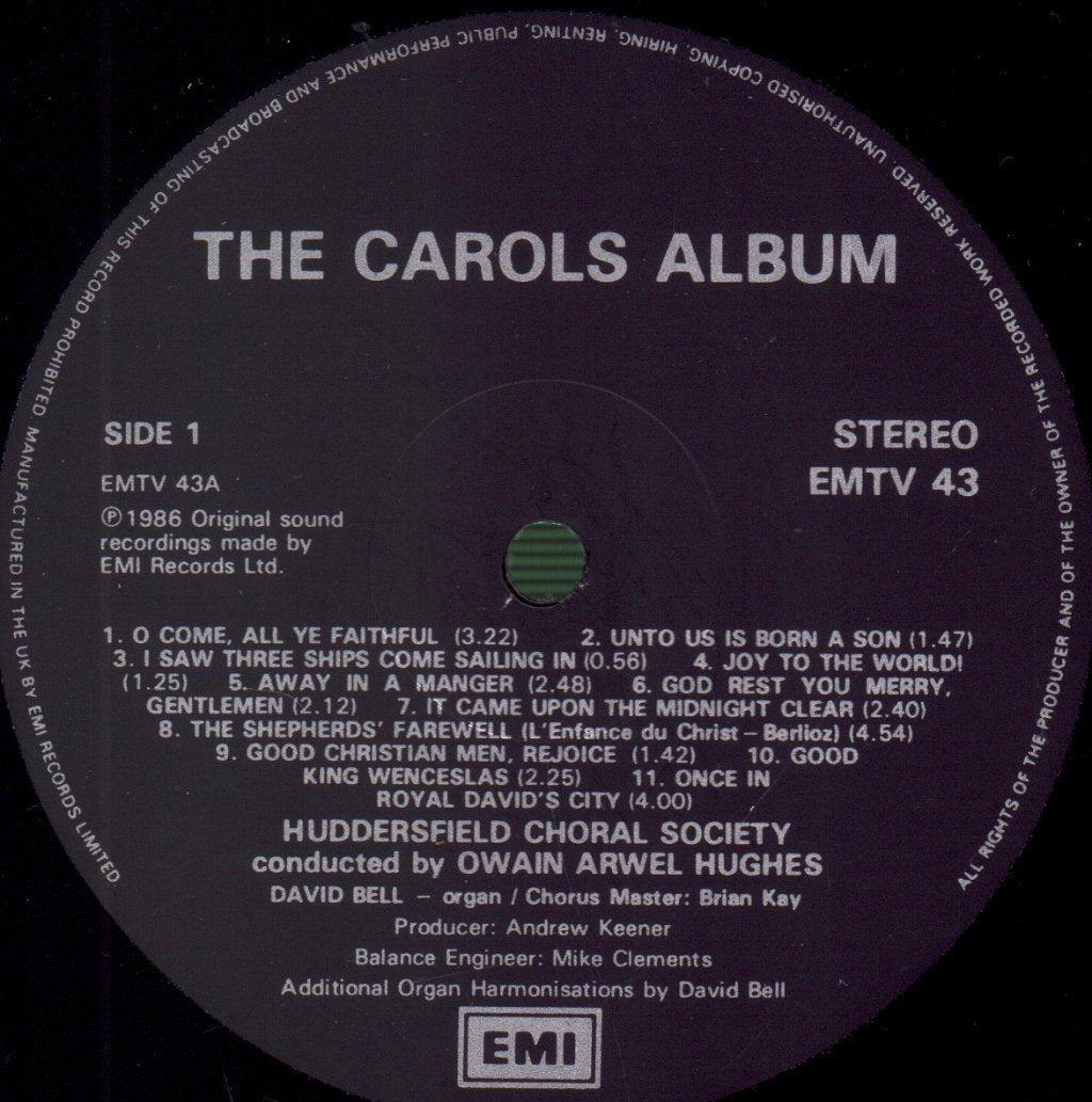 Huddersfield Choral Society - Carols Album - Lp