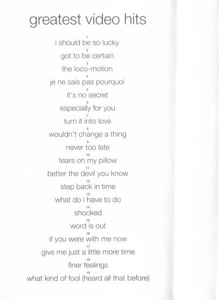 Kylie Minogue - Greatest Video Hits - Video