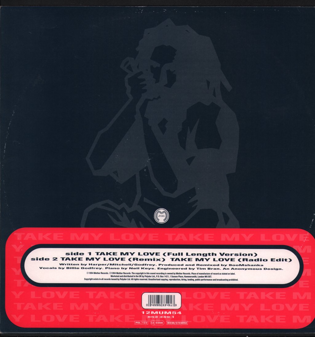 Boomshanka - Take My Love - 12 Inch