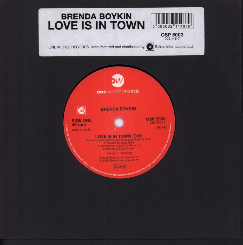 Brenda Boykin - Love Is In Town - 7 Inch