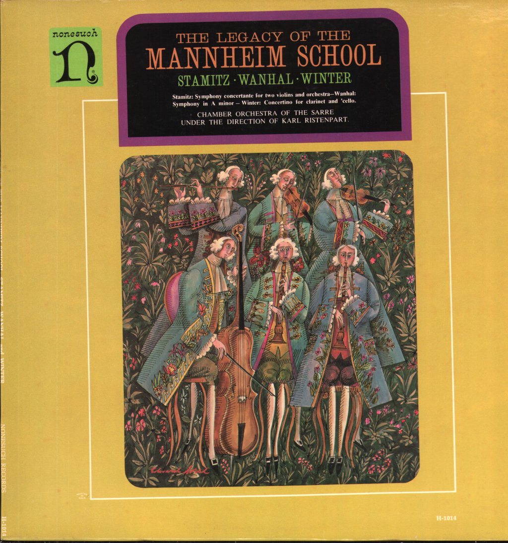 Chamber Orchestra of The Sarre / Karl Ristenpart - Legacy Of The Mannheim School - Stamitz / Wanhal / Winter - Lp