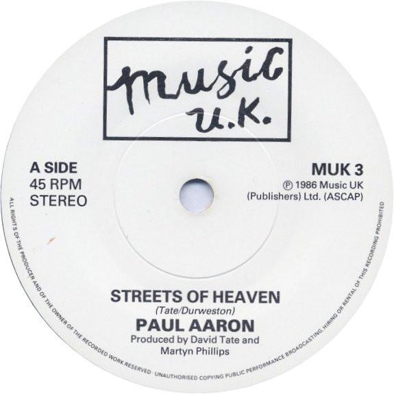 Paul Aaron - Streets Of Heaven - 7 Inch