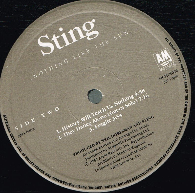 Sting - Nothing Like The Sun - Double Lp