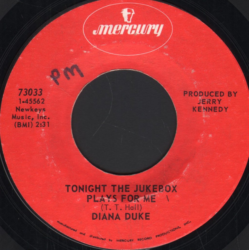 Diana Duke - Tonight The Jukebox Plays For Me - 7 Inch