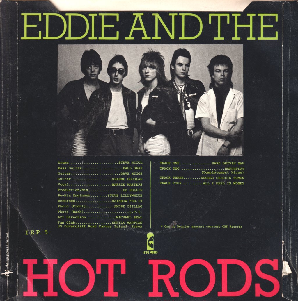Eddie And The Hot Rods - Hard Drivin Man - 7 Inch