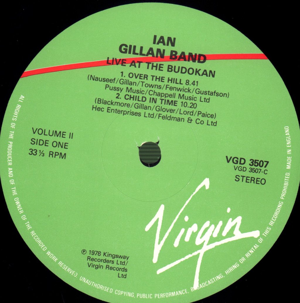 Ian Gillan Band - Live At The Budokan Volumes 1 And 2 - Double Lp