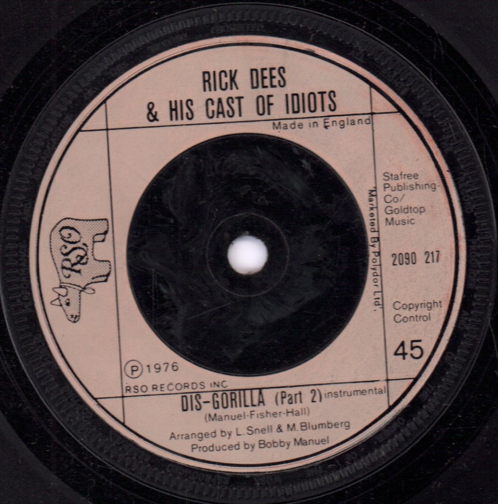 Rick Dees And His Cast Of Idiots - Dis Gorilla - 7 Inch