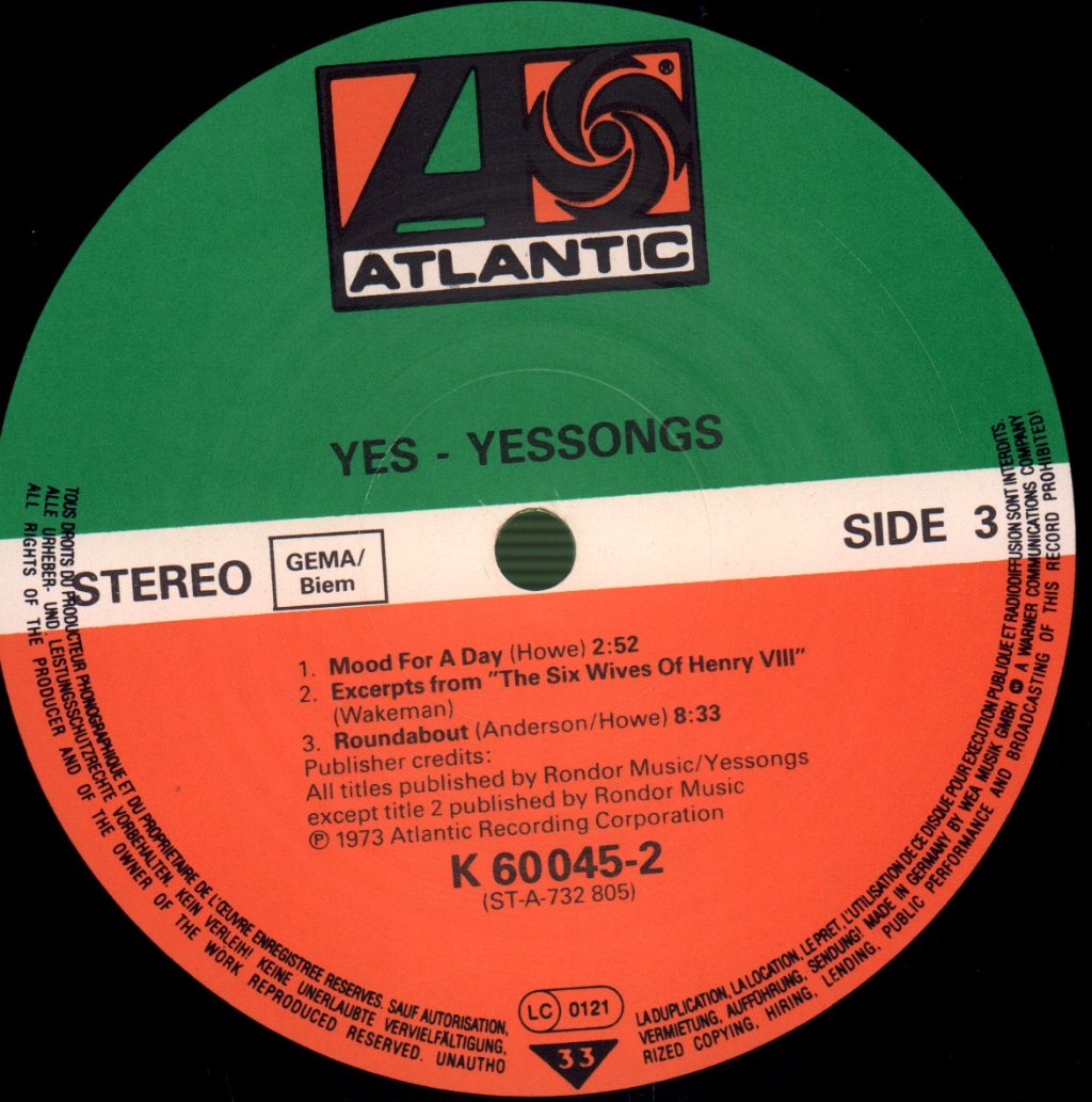 Yes - Yessongs - Triple Lp