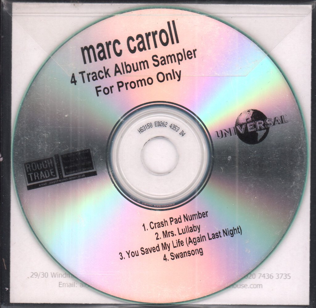 Marc Carroll - 4 track album sampler - Cdr