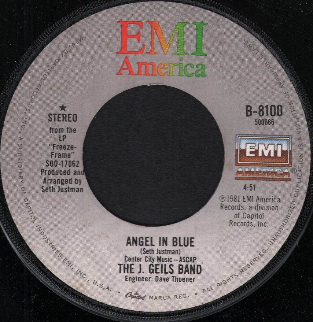 J. Geils Band - Angel In Blue - 7 Inch