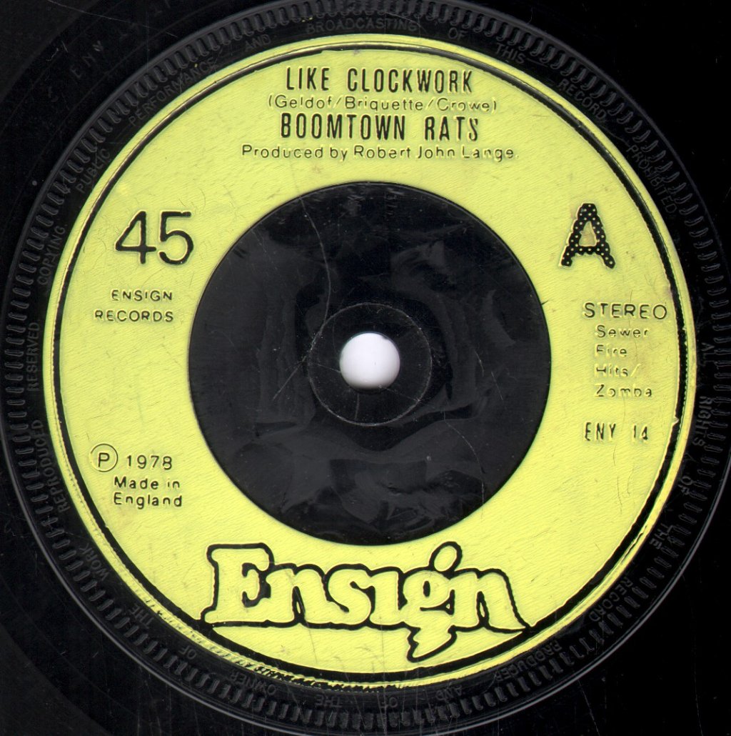 Boomtown Rats - Like Clockwork - 7 Inch
