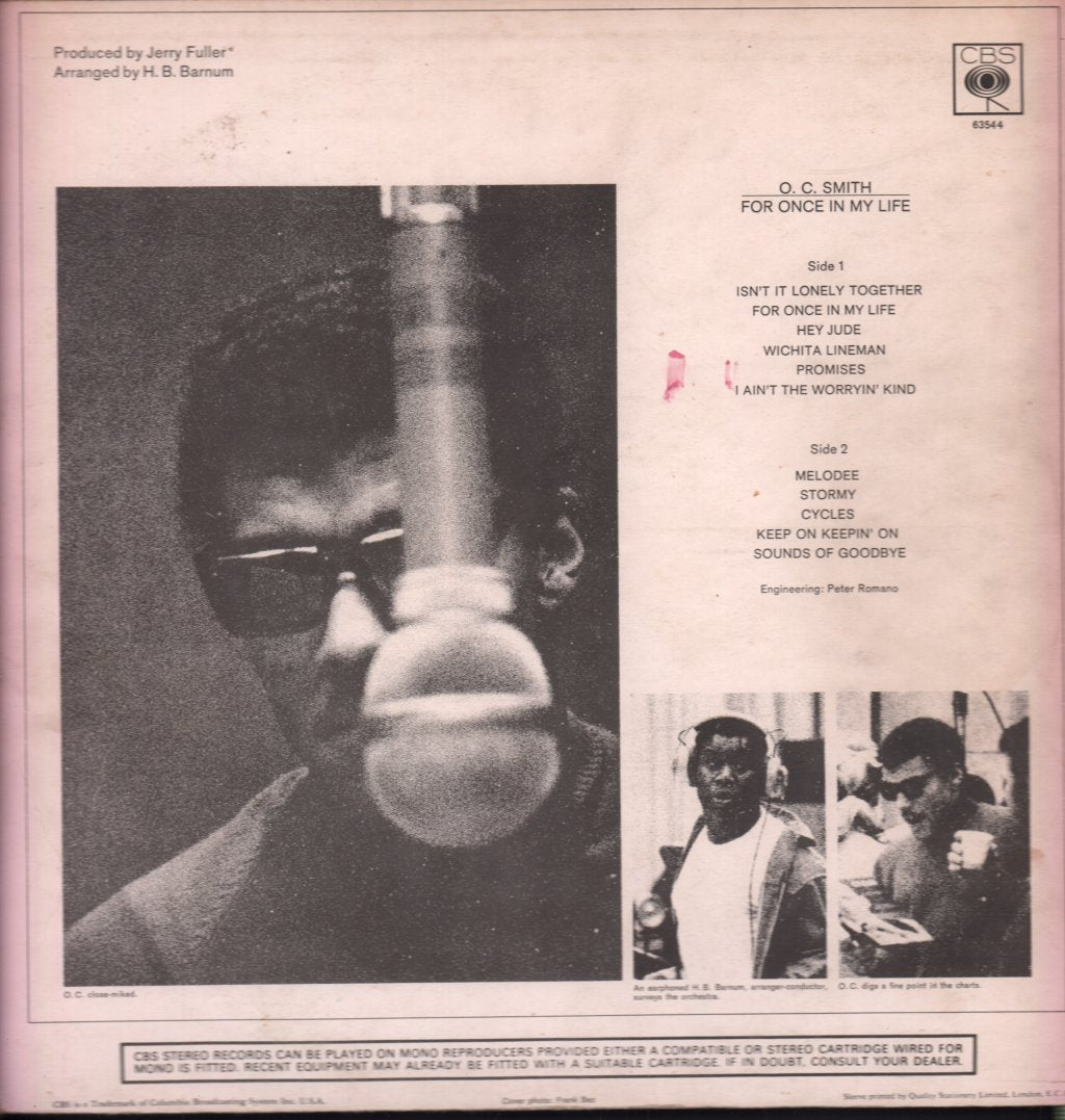 O.c.smith - For Once In My Life - Lp