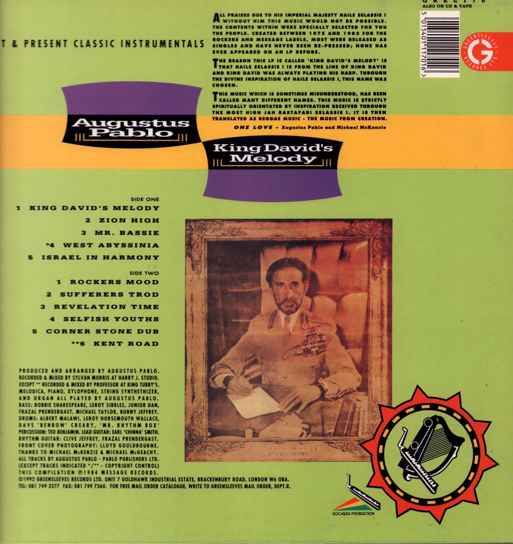 Augustus Pablo - King David's Melody - Lp