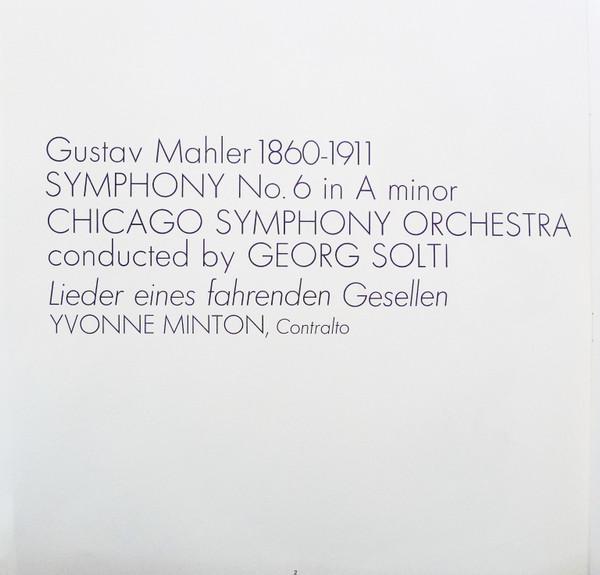 Chicago Symphony Orchestra - mahler Symphony No. 6 In A Minor - Double Lp