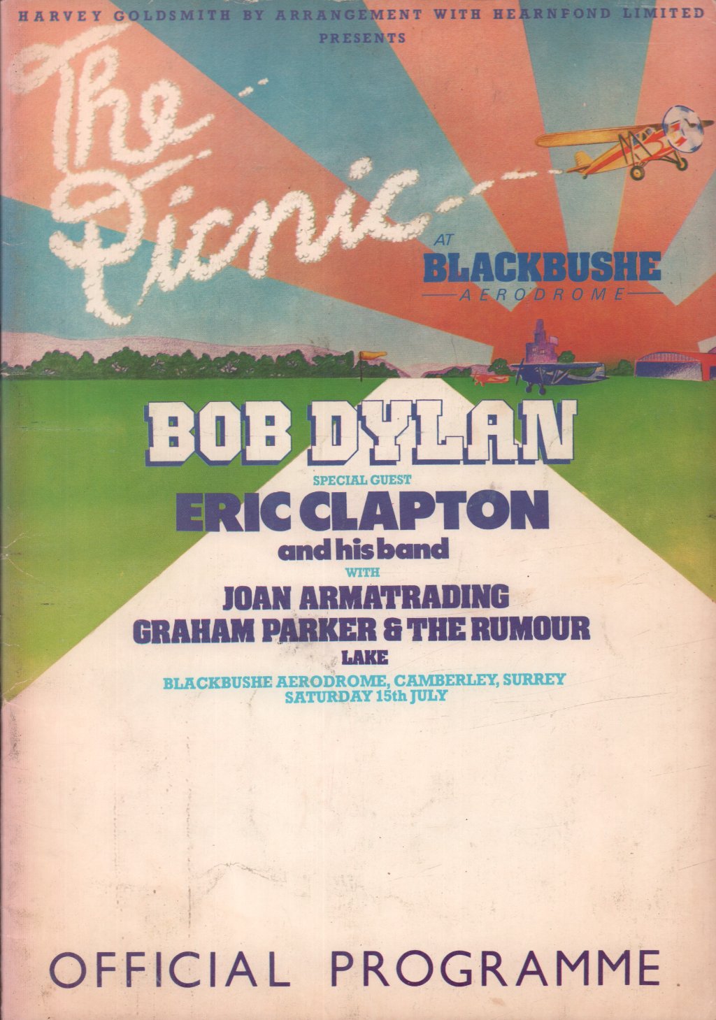 bob dylan / eric clapton / joan armatrading / graham parker - picnic at blackbushe aerodome - Tour Programme
