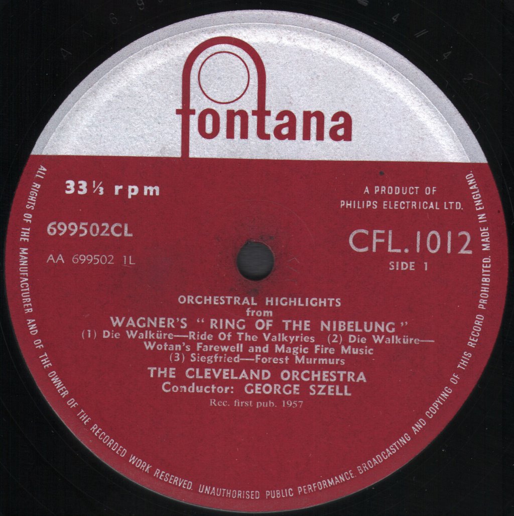 George Szell / Cleveland Orchestra - Wagner - 'The Ring Of The Nibelung' - Lp