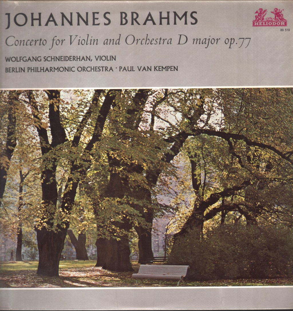 Wolfgang Schneiderhan / Berlin Philharmonic Orchetsra / Paul Van Kempen - Brahms - Concerto Violin And Orchestra D major Op. 77 - Lp