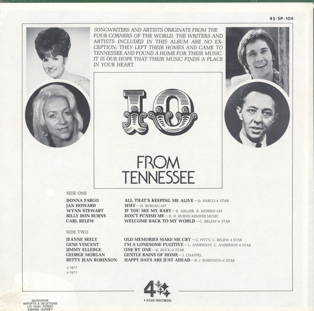 Various Artists - 10 From Tennessee - Lp