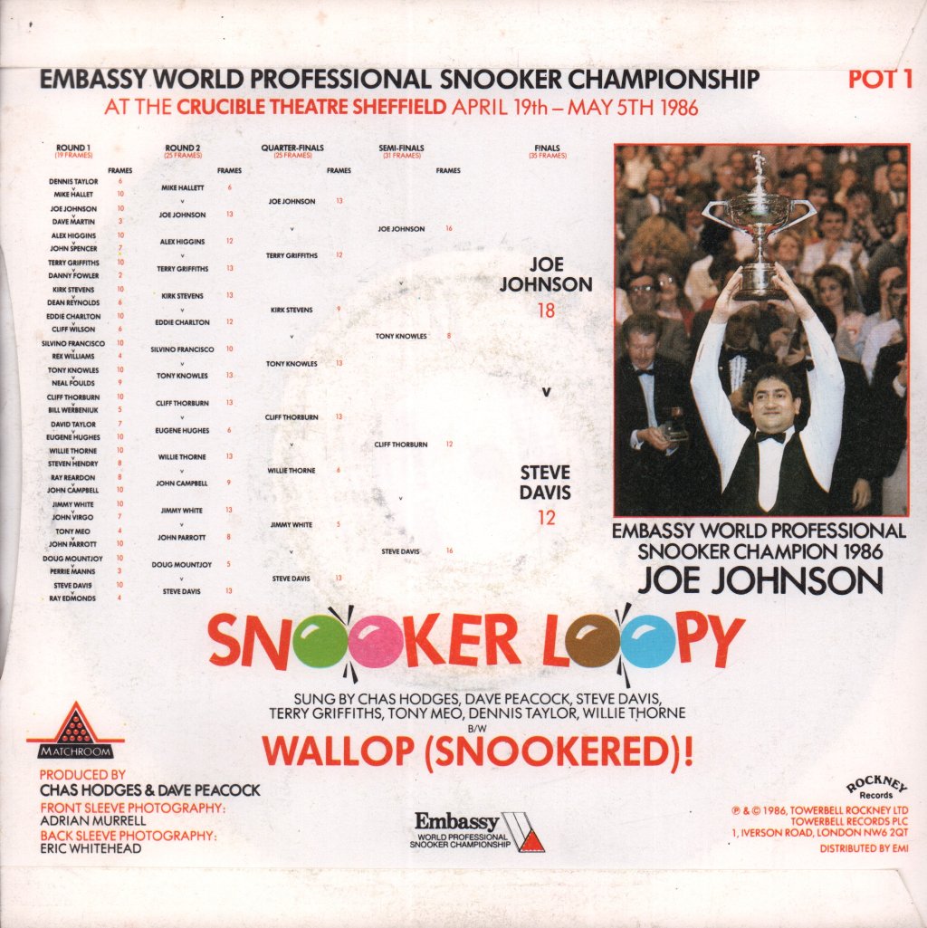 Matchroom Mob With Chas And Dave - Snooker Loopy - 7 Inch