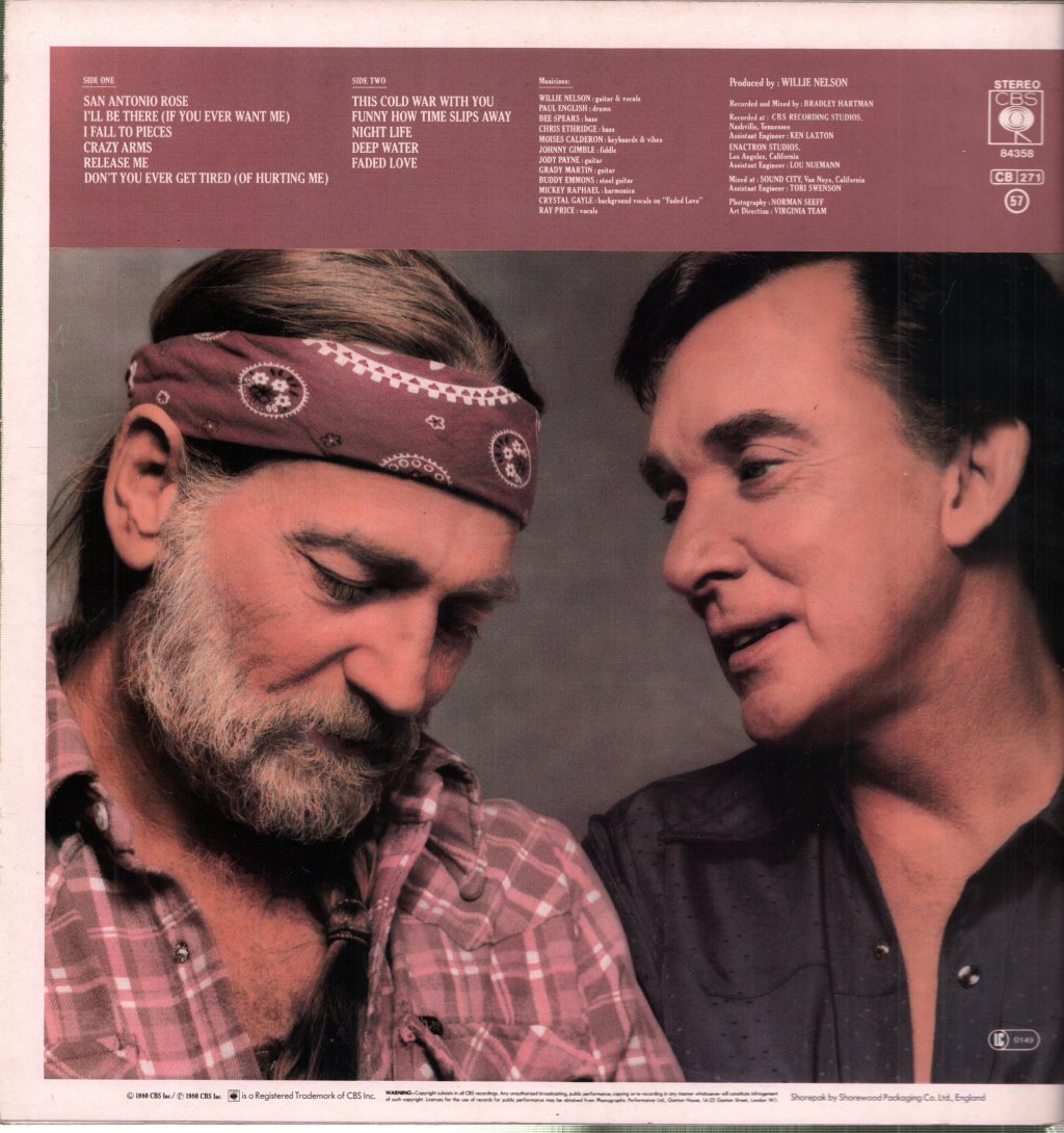 Willie Nelson And Ray Price - San Antonio Rose - Lp